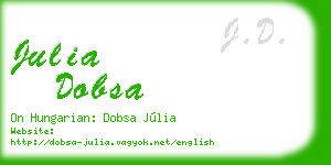 julia dobsa business card